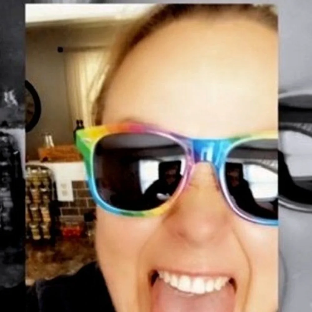 NEW Rainbow Stripe‎ Wayfarer Style Sunglasses UV Protection